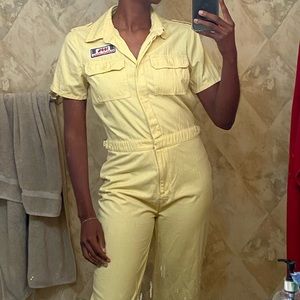 SIZE Medium yellow jumpsuit from Forever 21